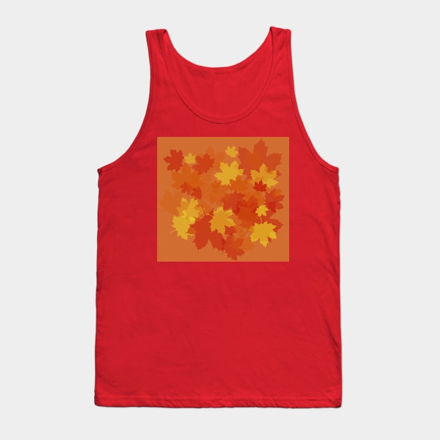 Fall Leaves Tank Top by SakuraDragon